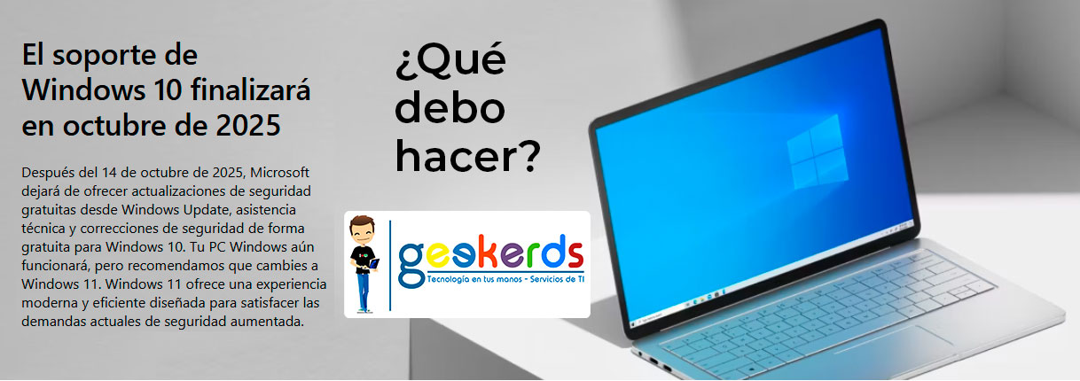 Fin de soporte Windows 10